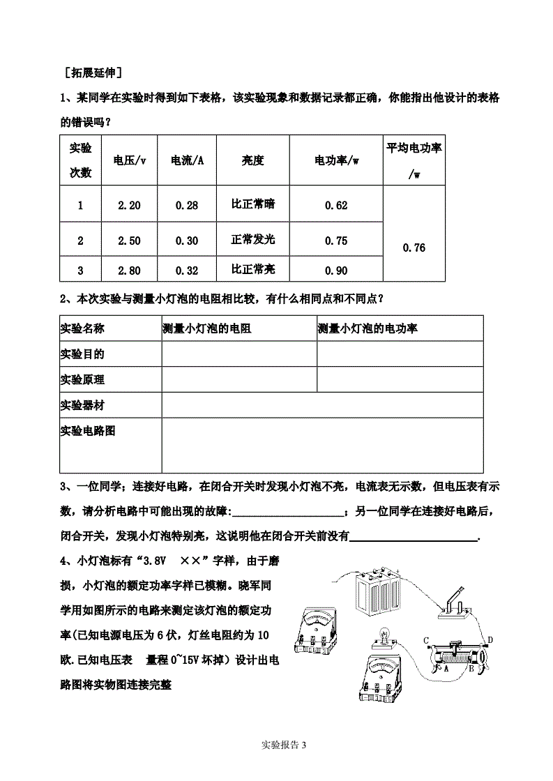 測小燈泡的電功率的實驗圖_測燈泡功率的實驗_測量燈泡電功率實驗原理