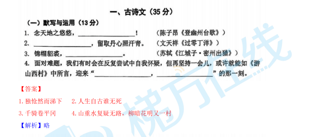 楊浦物理2024三模初中
