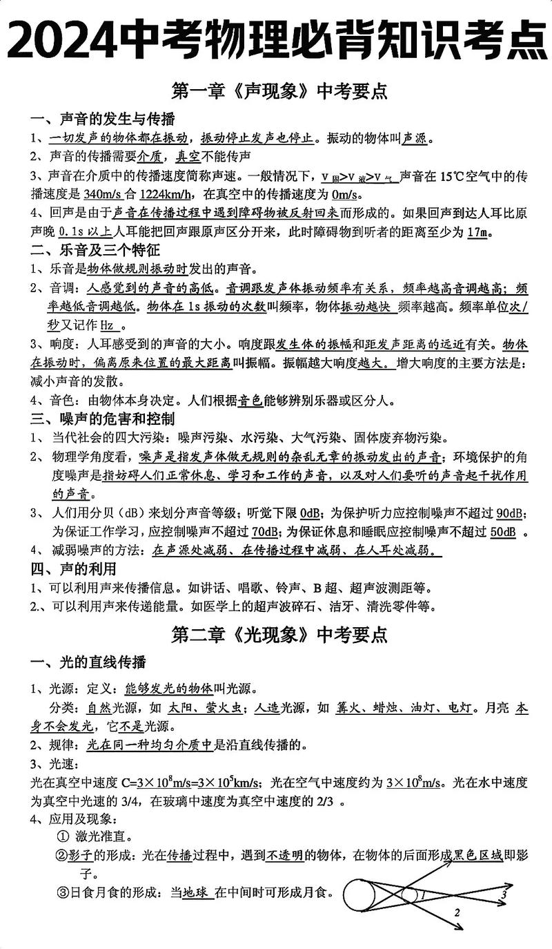 中考物理實驗沖刺(精華珍藏版)20頁