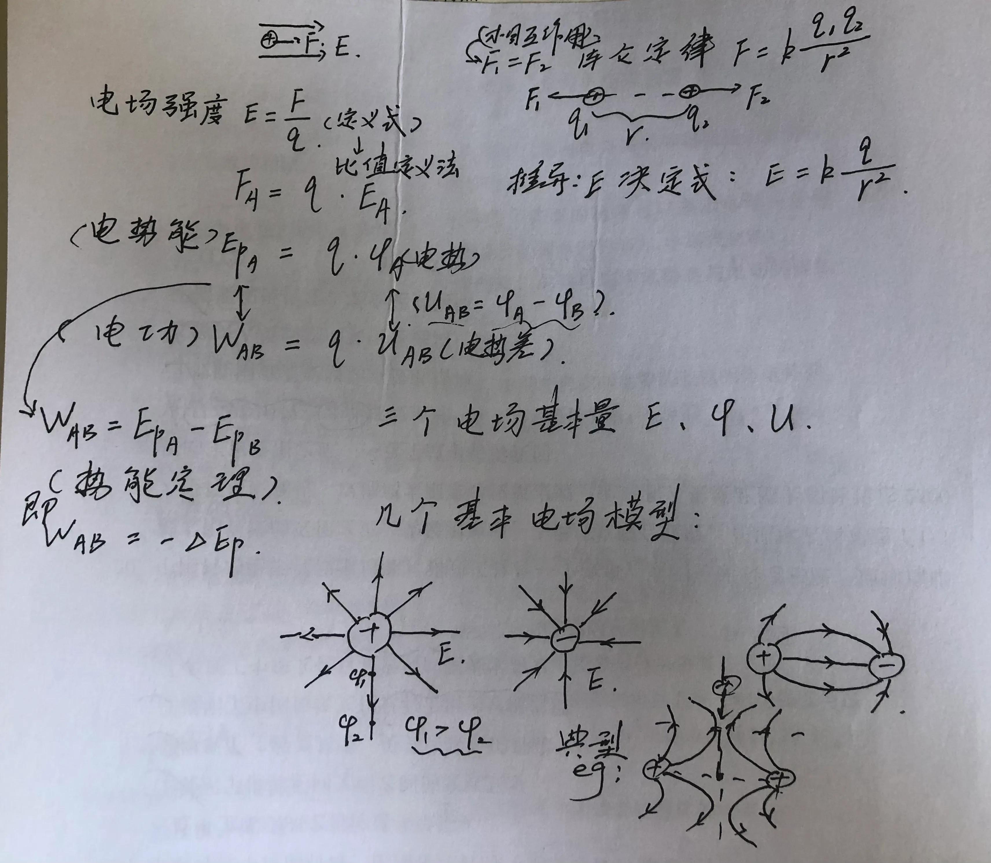 高中物理電場實例講解教案