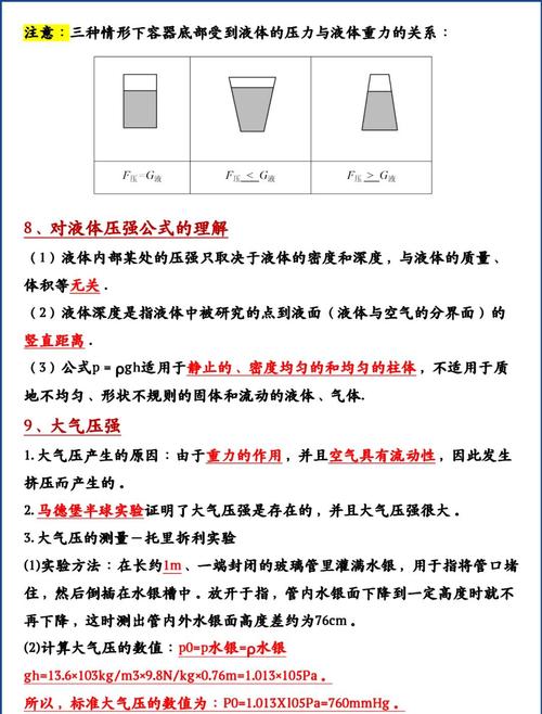 初中物理壓強的題目