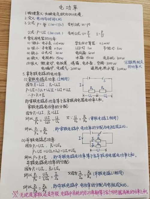 初中物理電功率