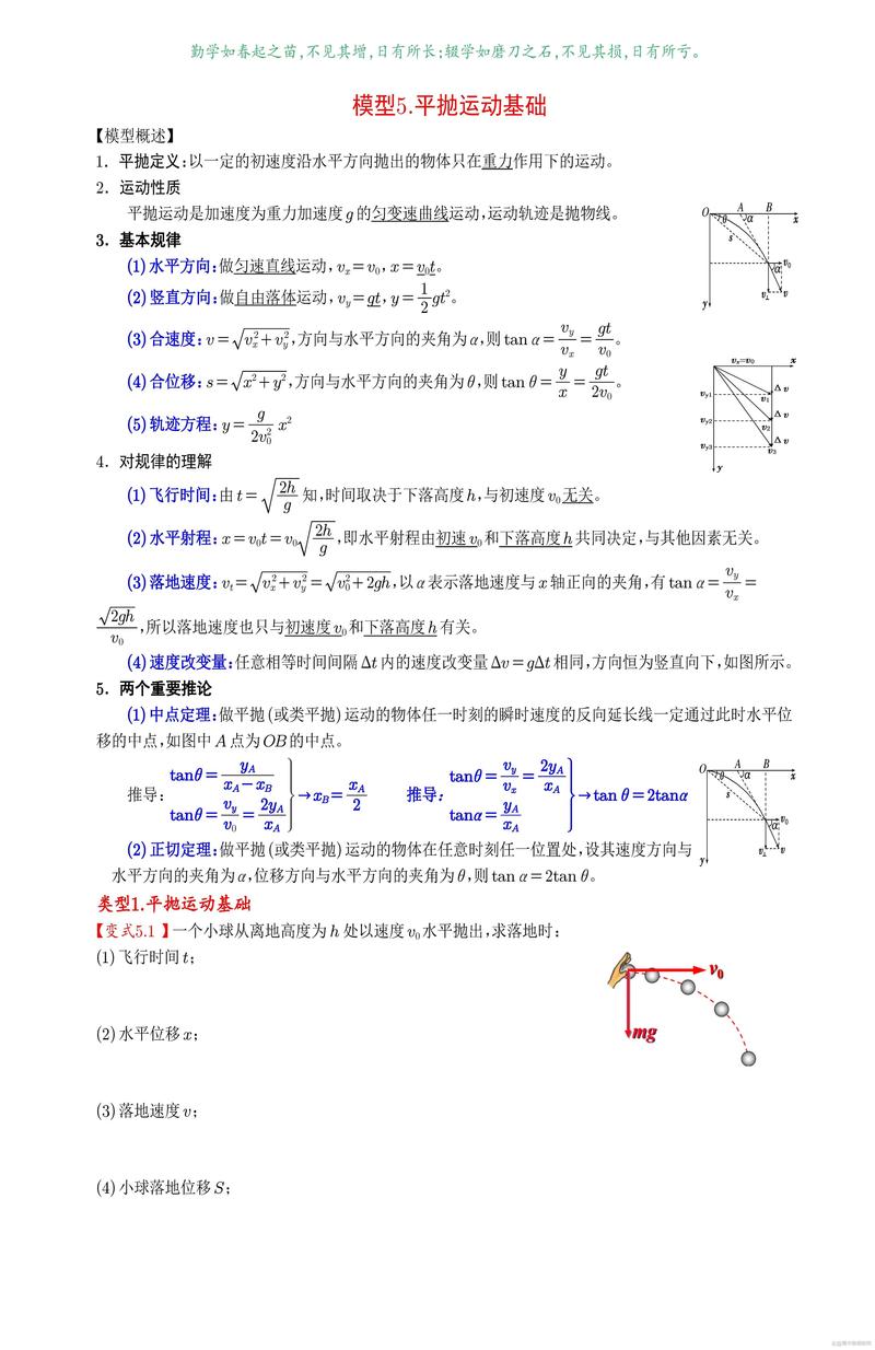 高中物理必修2第一章