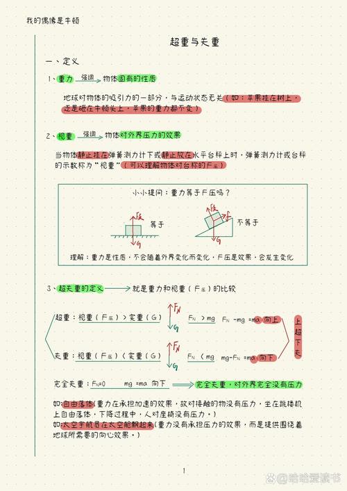 高中物理超重和失重