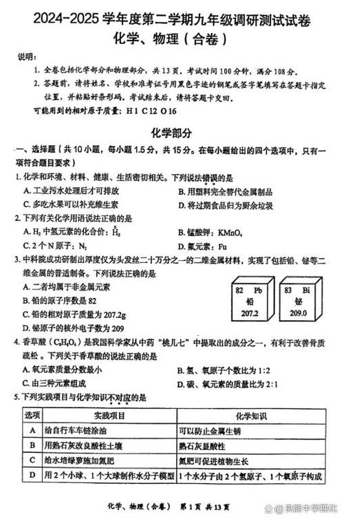 初中中考實驗物理