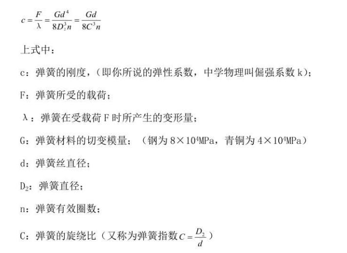 初中物理彈力公式