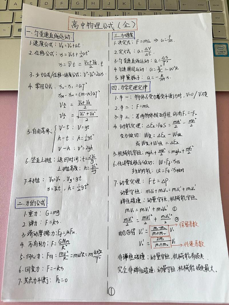 高中物理必考公式